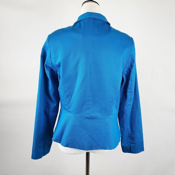Worthington Blue Woman's Peplum Blazer - Picture 4 of 6